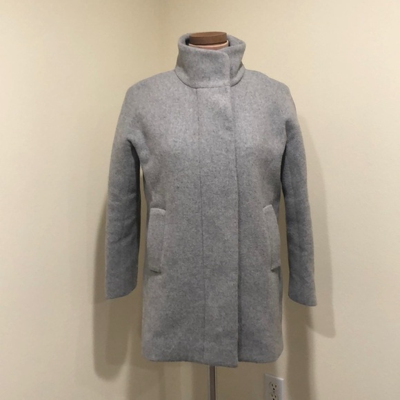 J Crew Pea Coat Peacoat Size 6P 6 Petite Gray Wool Blend - Picture 2 of 11
